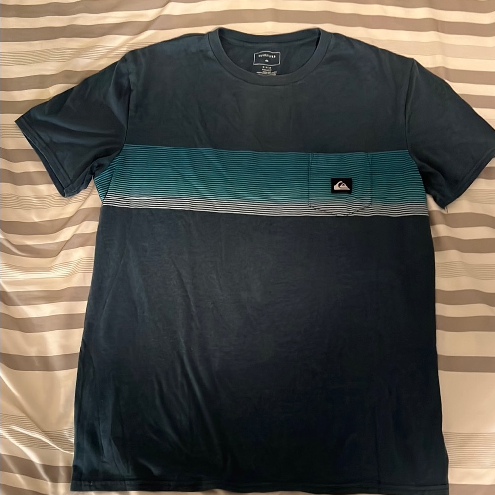 Quiksilver Blue Short Sleeve Tee Casual Style